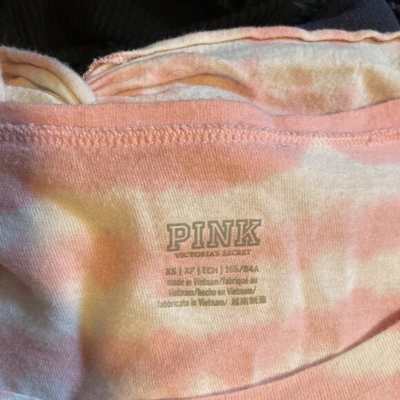 Victoria's Secret PINK tie dye long sleeve knot-front tee - Picture 7 of 8